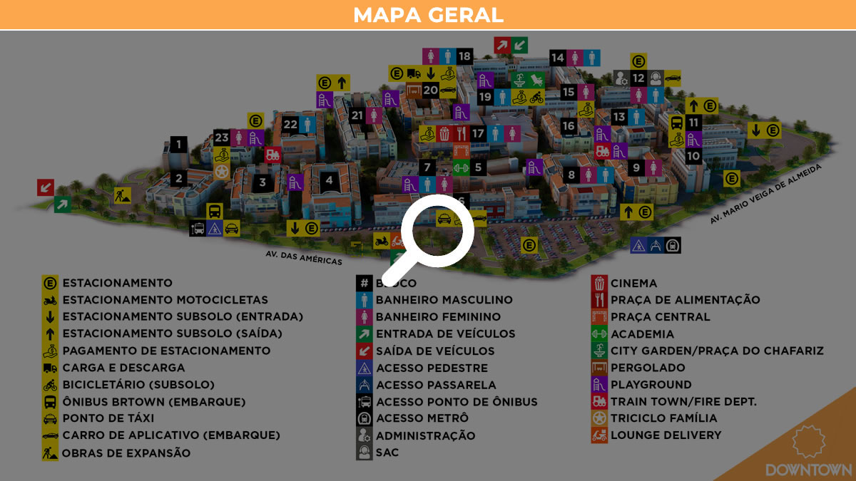 mapa downtown